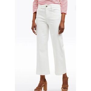 Draper James Wide Leg Jeans in White Denim Size 12
